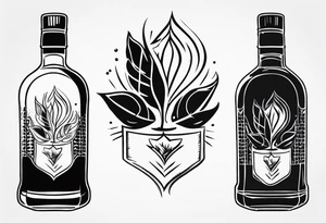 Molotov cocktail tattoo idea