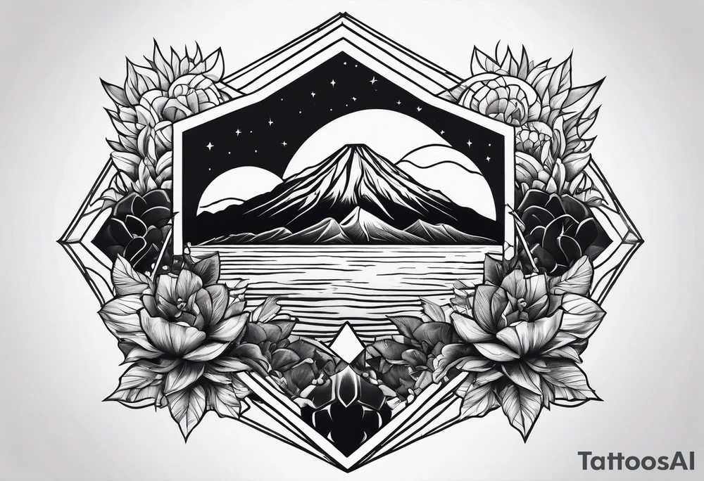 Lave volcan tattoo idea