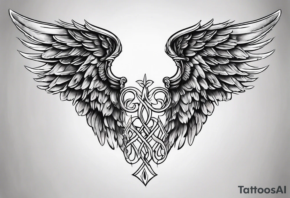 Angel wings tattoo idea