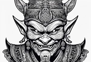 korean goblin mask tattoo idea