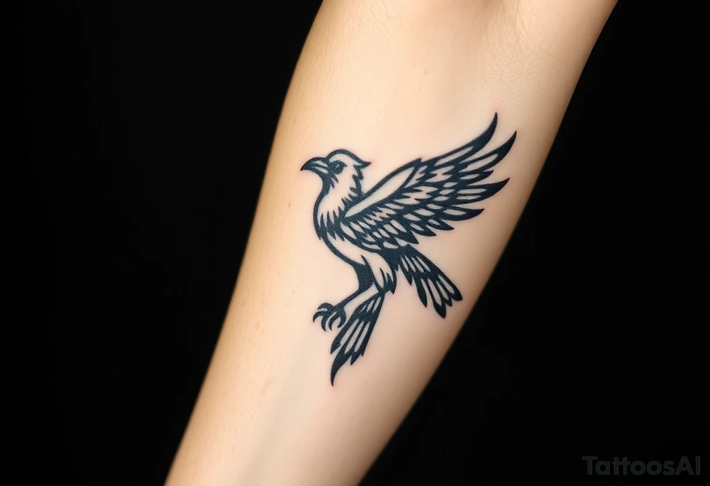 crow tribal tattoo idea