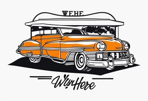 Create a tattoo design of a album cover wish you were here tattoo idea