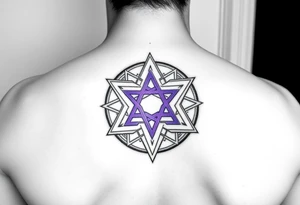 3D merkaba symbol colored light purple 
More options tattoo idea
