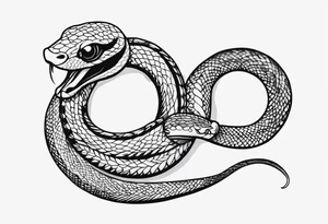 small snake stretched out tattoo idea