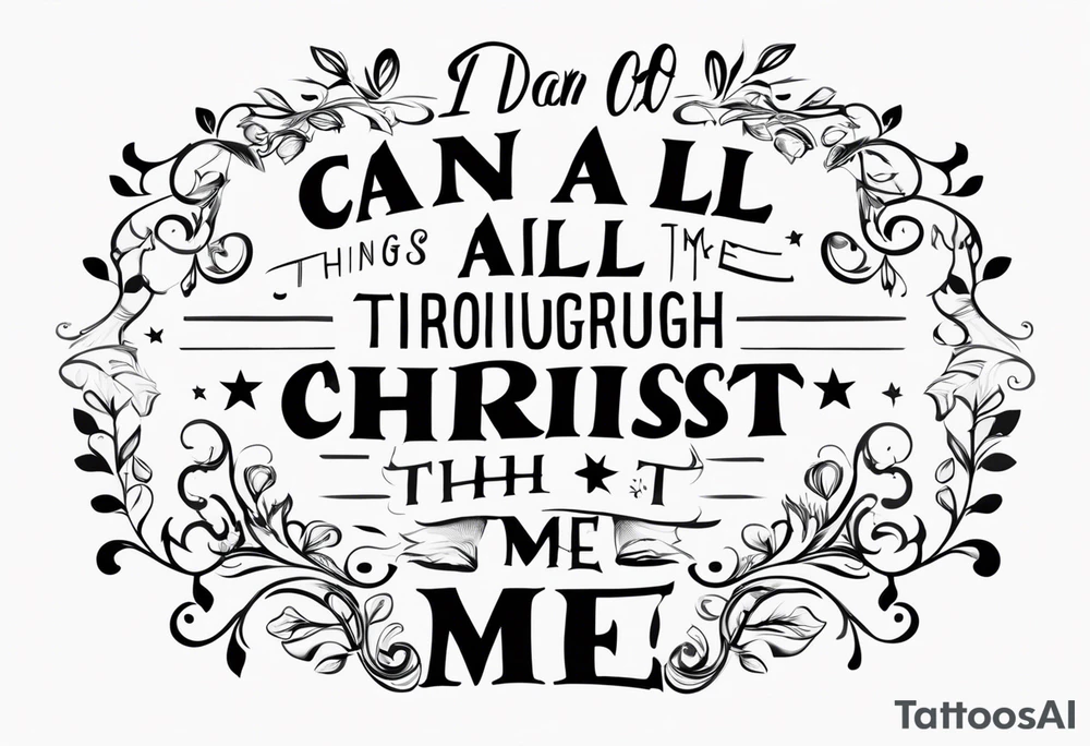 I can do all things through Christ who strengthens me tattoo idea