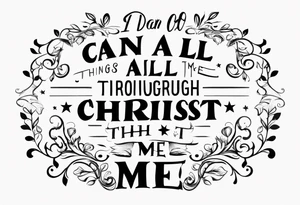 I can do all things through Christ who strengthens me tattoo idea