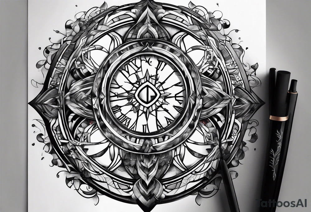 symbols of feeling trapped tattoo idea