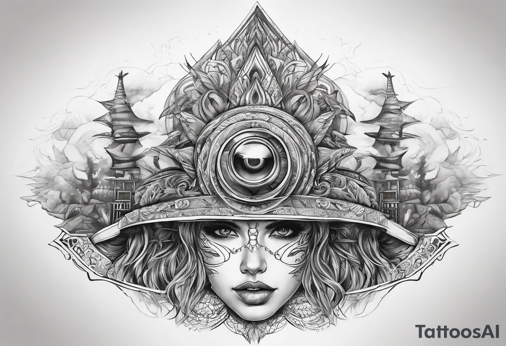 Burning Man AI tattoo idea