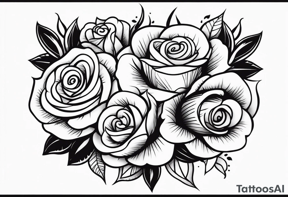 Arm tattoo with roses tattoo idea