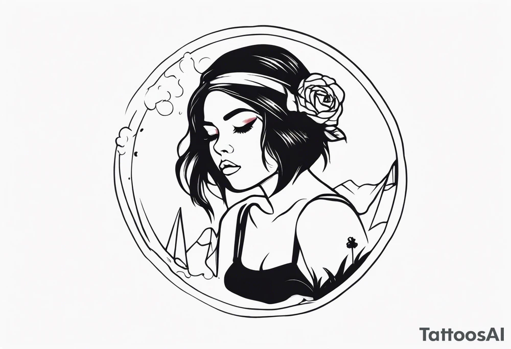 Suicidal girl tattoo idea