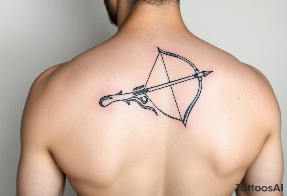 male arm, Sagittarius tattoo idea