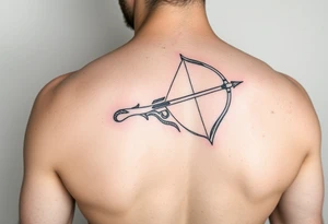 male arm, Sagittarius tattoo idea