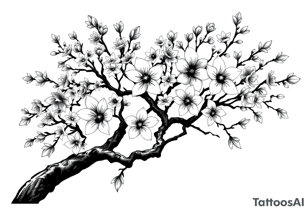 Blossom tree tattoo idea