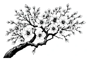 Blossom tree tattoo idea