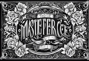 An open scroll with a Bible verse inside of it tattoo idea