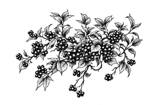 American traditional blackberry vine to wrap around an arm tattoo idea