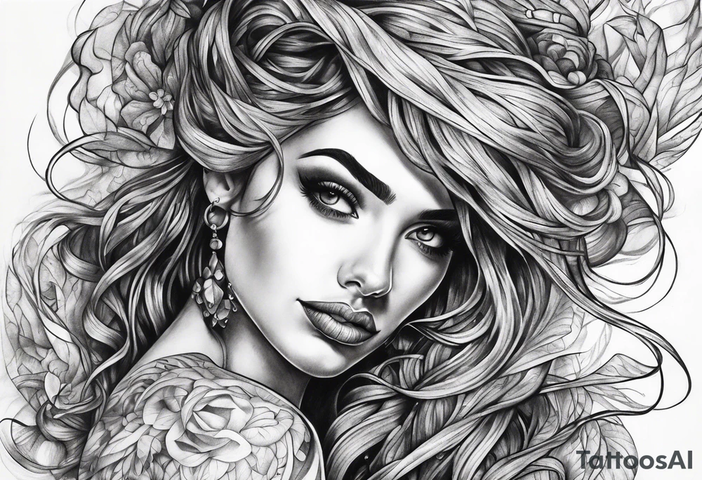 extreme twisted detangled tissue arm tattoo idea