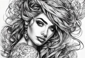extreme twisted detangled tissue arm tattoo idea