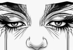 goth themed eyes tattoo idea