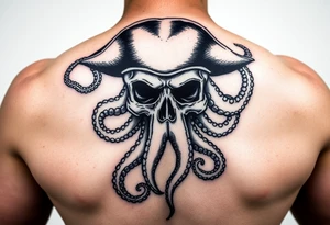 Pirate skull with octopus tattoo idea