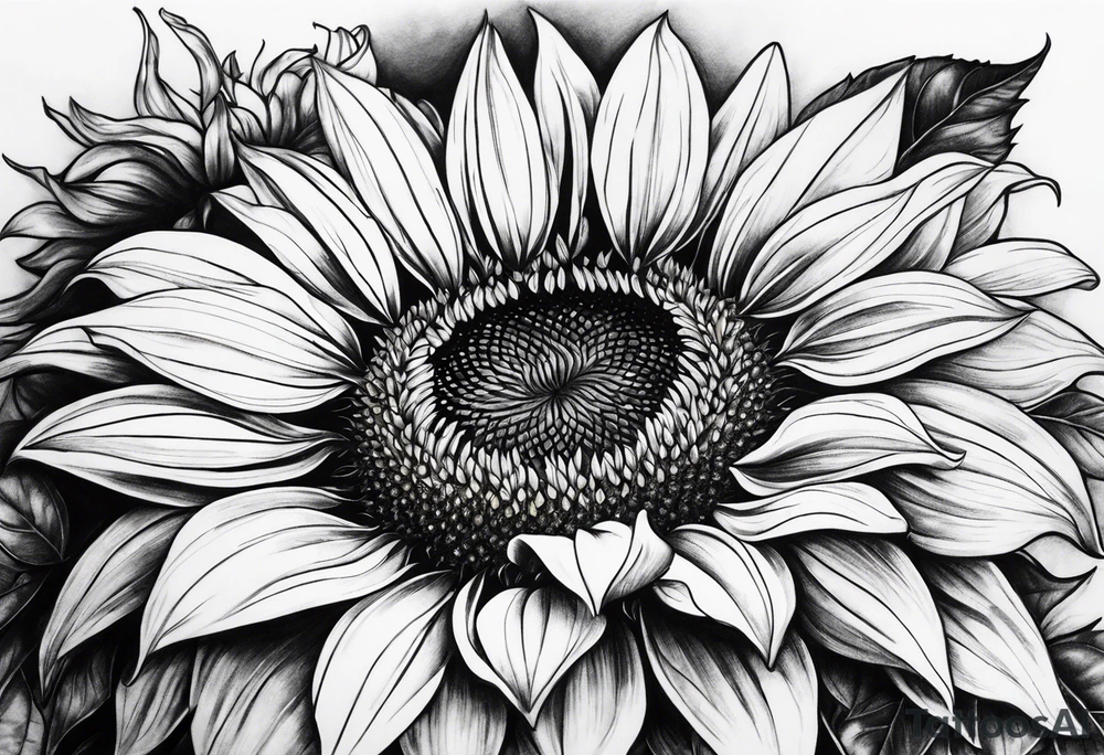 Sunflower bed tattoo idea