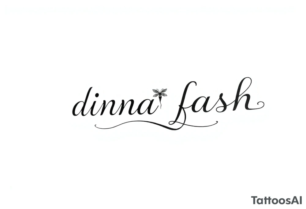dinna fash. Style celtic flower. Dragon fly. Minimaliste. Simple tattoo idea