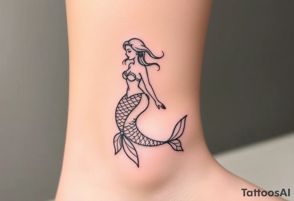 Injured mermaid tattoo idea