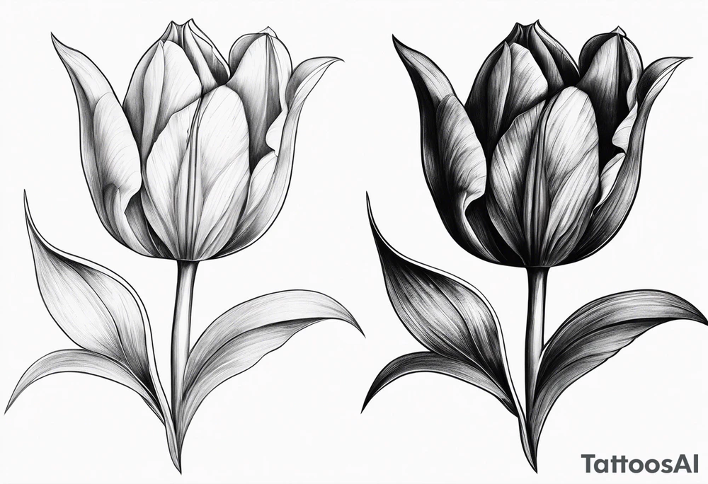 Tulip with music note tattoo idea
