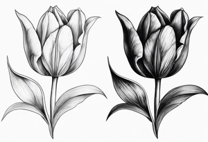 Tulip with music note tattoo idea
