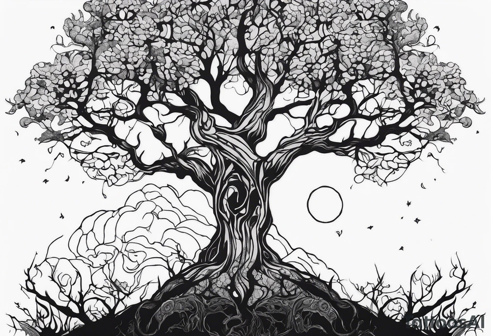 creepy tree tattoo idea