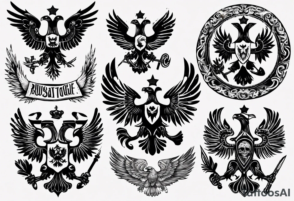 russian eagle tattoo idea