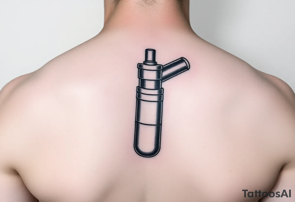 Upside-down microphone with a pipe bomb as the handle tattoo idea