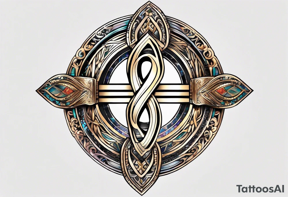 Infinity symbol with Roman number tattoo idea