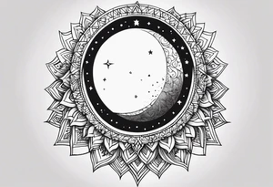 Quero uma tatuagem do sol e da lua juntos simples e delicados tattoo idea