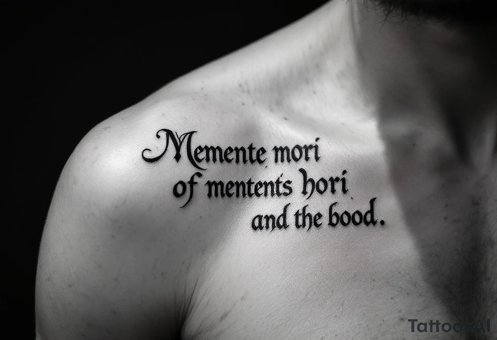 memento mori quote tattoo idea