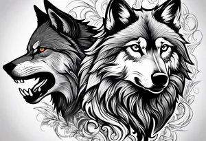 Wolf pack tattoo idea