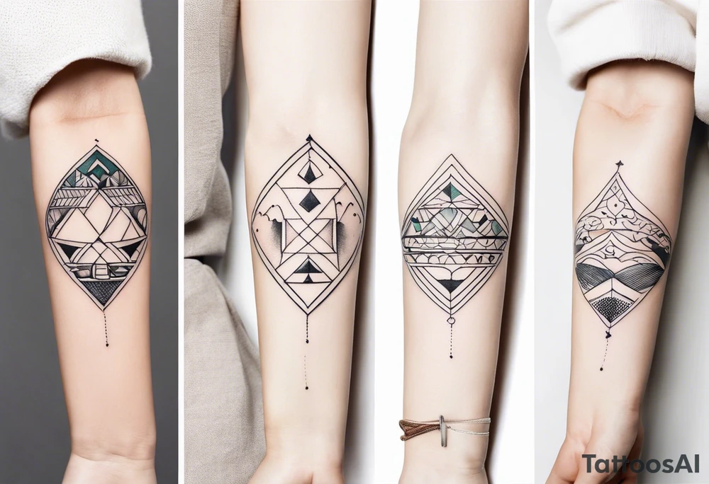 Minimalist and small tattoo on female arm. Inspired by sicilian traditional arts and aesthetics. tattoo idea