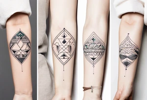 Minimalist and small tattoo on female arm. Inspired by sicilian traditional arts and aesthetics. tattoo idea