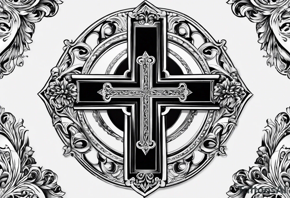 Plain Cross with Roman numeral Jan 18 2023 tattoo idea