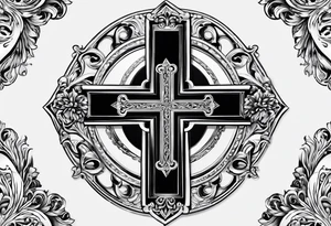 Plain Cross with Roman numeral Jan 18 2023 tattoo idea