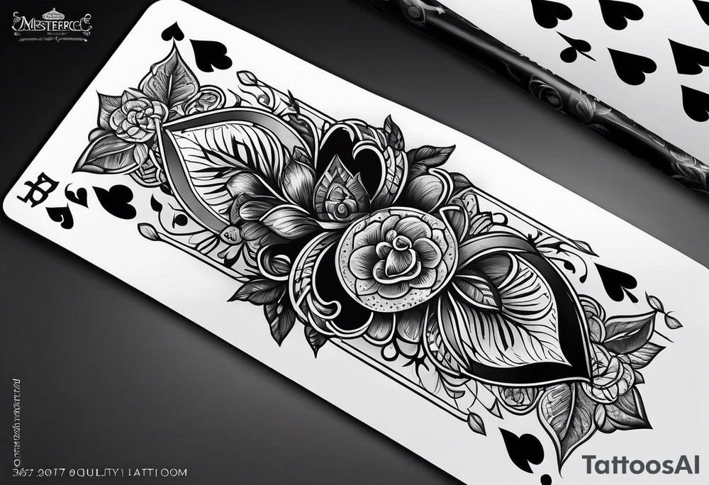 Deck of cards forearm sleeve tattoo idea