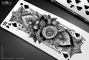 Deck of cards forearm sleeve tattoo idea