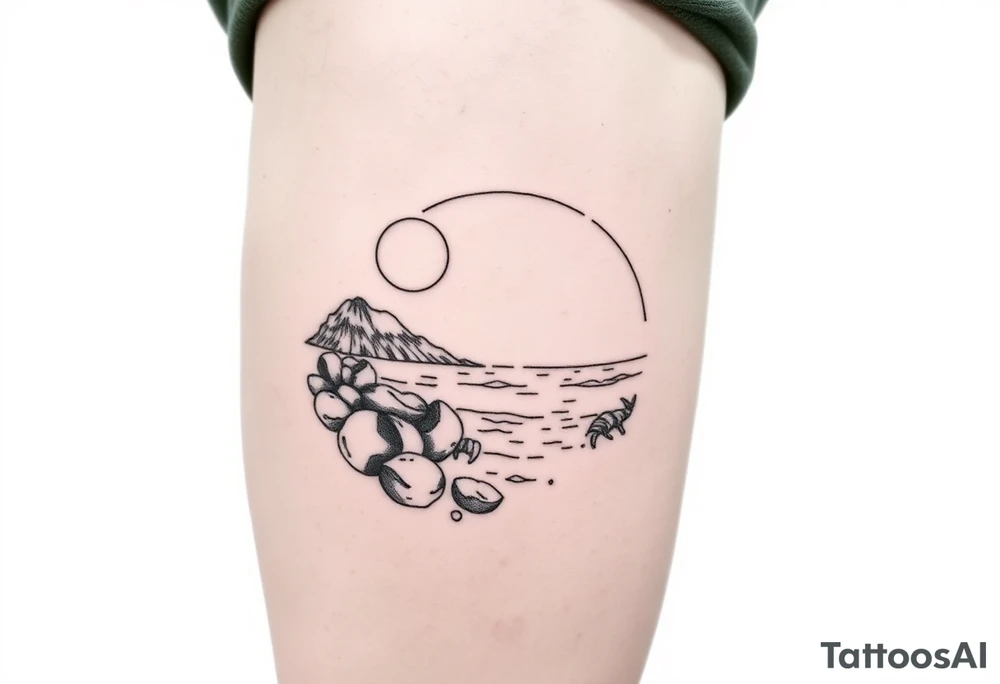 beach themed stamp tattoos tattoo idea