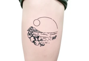 beach themed stamp tattoos tattoo idea