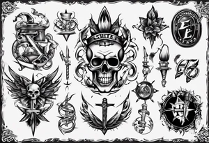 combining E and H tattoo idea