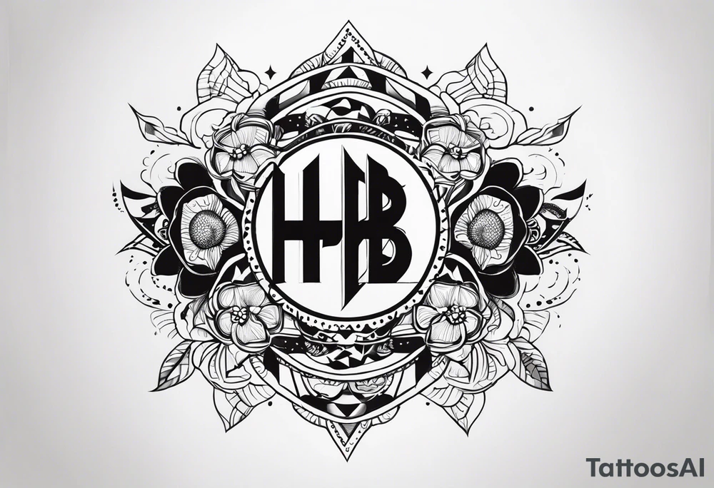 it says HB to the power of 2 tattoo idea