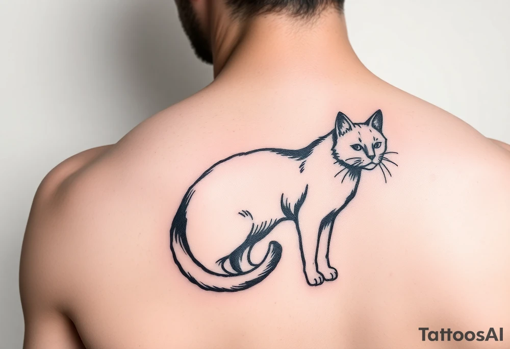 black cat tattoo idea