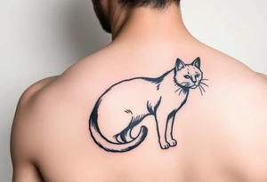 black cat tattoo idea