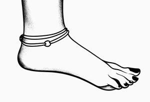 feminine ankle bracelet tattoo tattoo idea