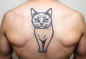 black cat tattoo idea